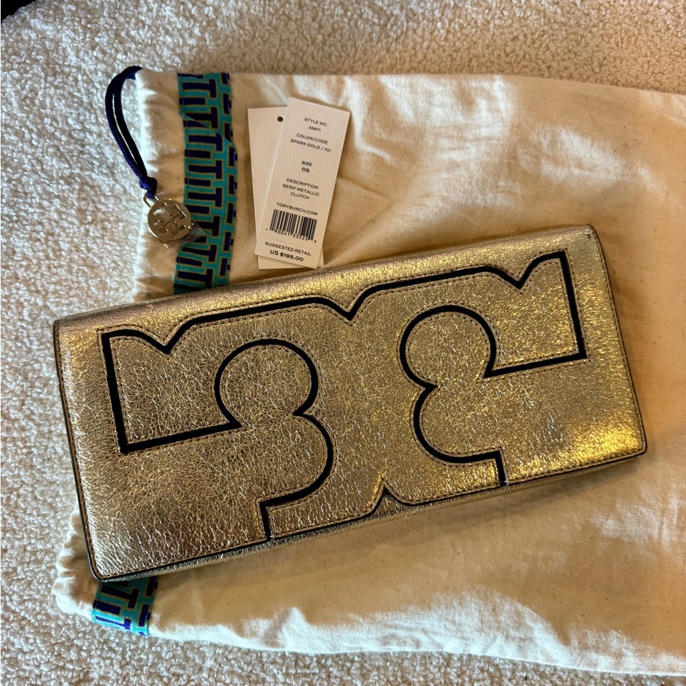 Tory Burch Gold Clutch